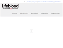 Tablet Screenshot of lifeblood.org